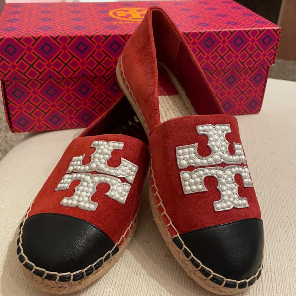 Tory Burch Pearl Logo Espadrille